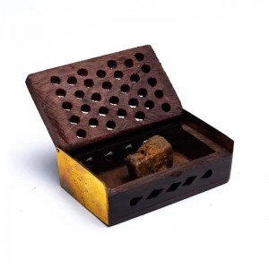 Λιβάνι Κεχριμπάρι - Μύρος σε ξύλινο κουτάκι (Amber - Myrrh)